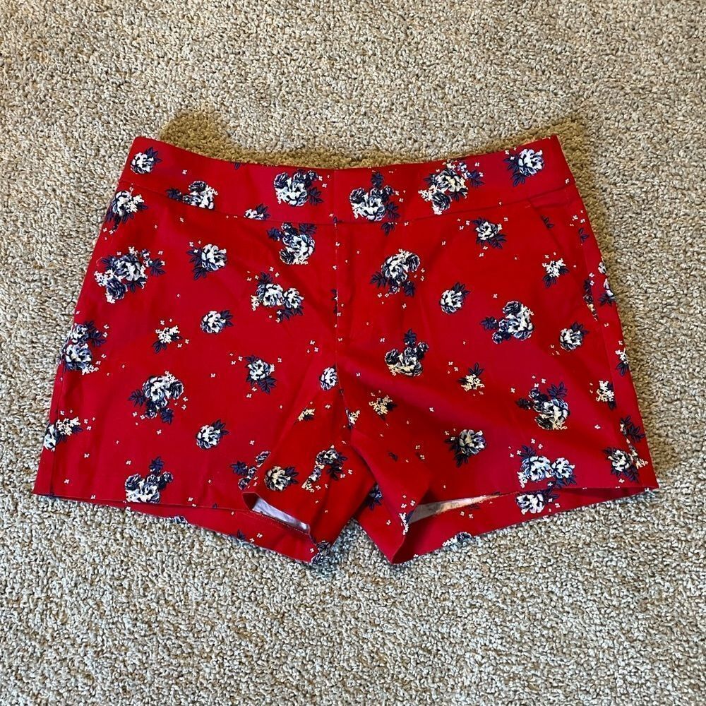 Maison Jules Red Floral Shorts